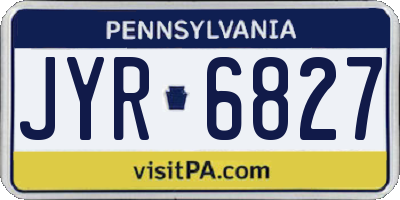 PA license plate JYR6827