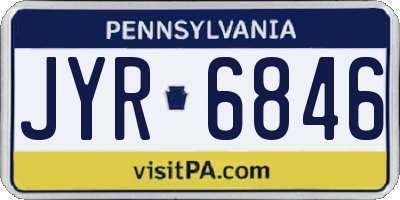 PA license plate JYR6846
