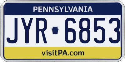 PA license plate JYR6853