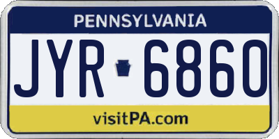 PA license plate JYR6860