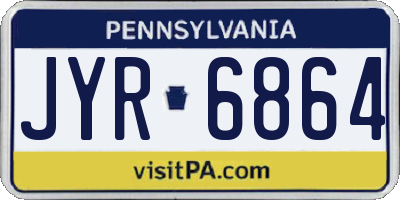 PA license plate JYR6864