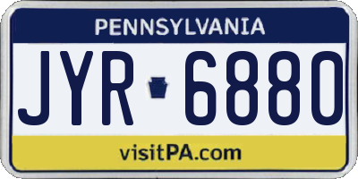 PA license plate JYR6880