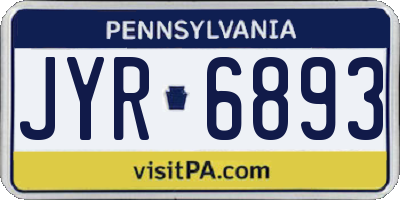 PA license plate JYR6893