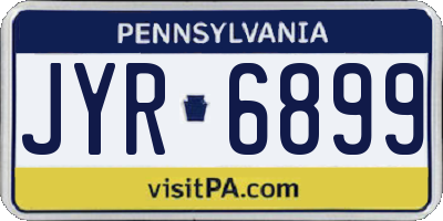 PA license plate JYR6899