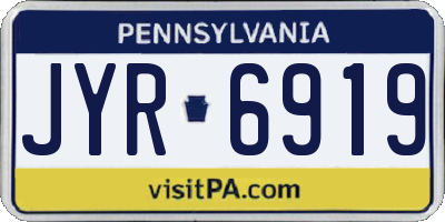 PA license plate JYR6919