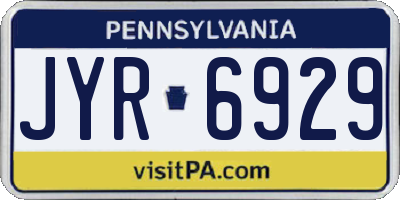PA license plate JYR6929