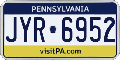 PA license plate JYR6952