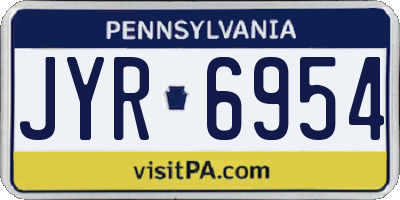 PA license plate JYR6954