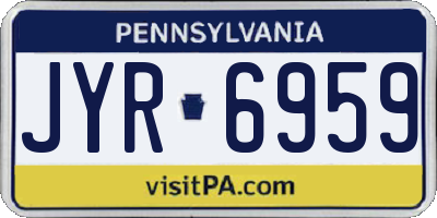 PA license plate JYR6959