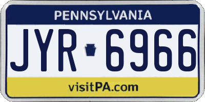 PA license plate JYR6966