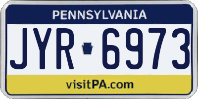 PA license plate JYR6973