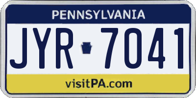 PA license plate JYR7041