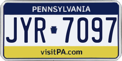 PA license plate JYR7097