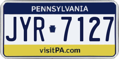 PA license plate JYR7127