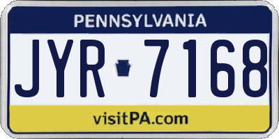 PA license plate JYR7168