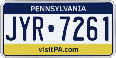 PA license plate JYR7261