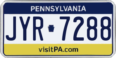 PA license plate JYR7288