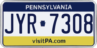 PA license plate JYR7308