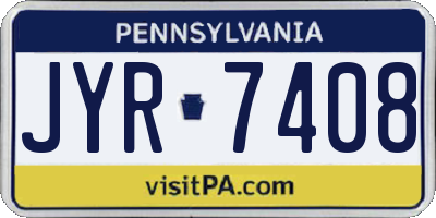 PA license plate JYR7408