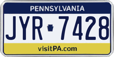PA license plate JYR7428
