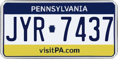 PA license plate JYR7437