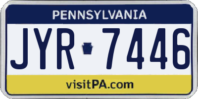 PA license plate JYR7446