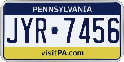 PA license plate JYR7456