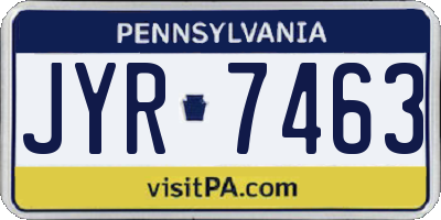 PA license plate JYR7463