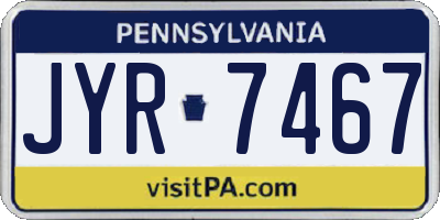 PA license plate JYR7467