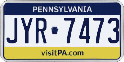 PA license plate JYR7473