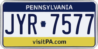 PA license plate JYR7577