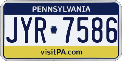 PA license plate JYR7586