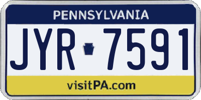 PA license plate JYR7591