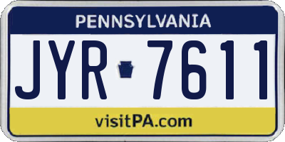 PA license plate JYR7611