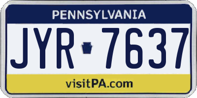 PA license plate JYR7637