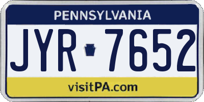 PA license plate JYR7652