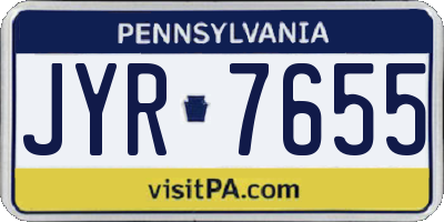 PA license plate JYR7655