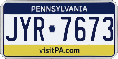 PA license plate JYR7673