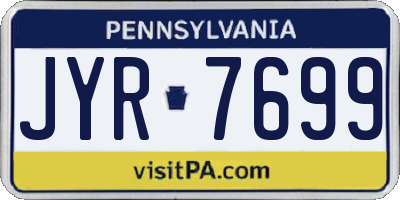 PA license plate JYR7699