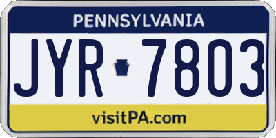 PA license plate JYR7803