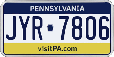 PA license plate JYR7806