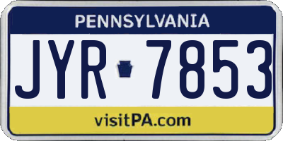 PA license plate JYR7853