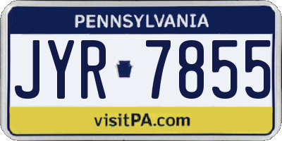 PA license plate JYR7855