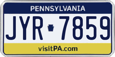 PA license plate JYR7859