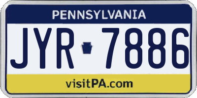 PA license plate JYR7886