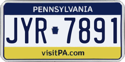 PA license plate JYR7891