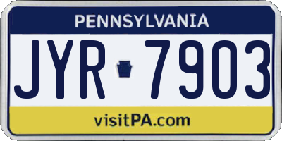 PA license plate JYR7903