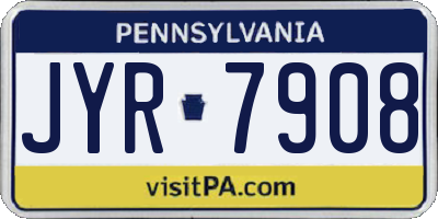 PA license plate JYR7908