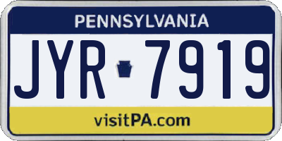 PA license plate JYR7919
