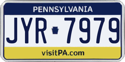PA license plate JYR7979